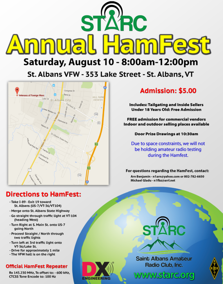 QST QST QST – STARC 2024 Hamfest coming soon!